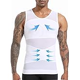 ISUP Gynecomastia Mens Slimming Body Shaper Vest, Men Compression Short Sleeve Shirt, Hide Moobs Undershirts