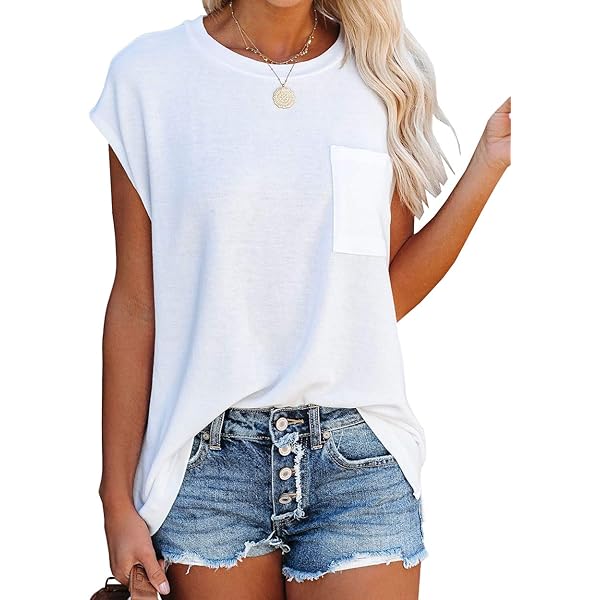Camiseta Sin Mangas AISEW Para Mujer - Cuello En V, Básica Y Versátil Para Verano
