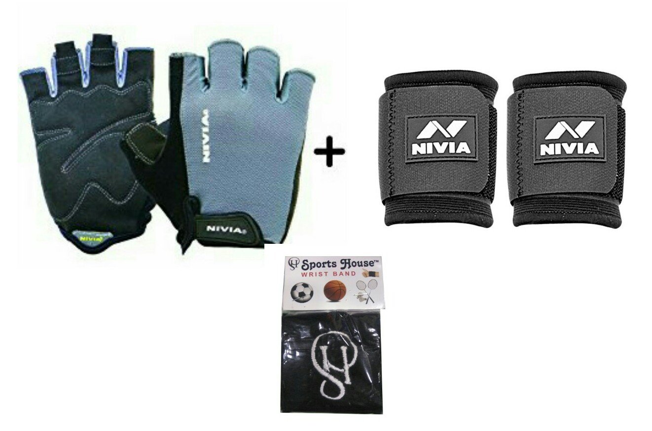 nivia gym gloves with wrist support