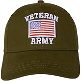 InnoBeta Veterans Day Gifts, Vietnam Veteran Appreciation Gifts for Military Army Men, Baseball Structured Cap for Husband, Dad, Uncle, Grandpa, Green