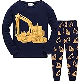 Little Hand Toddler Boys Pajamas Monster Truck Cotton Planets Sleepwear Pjs Sets Long Sleeve Excavator Jammies