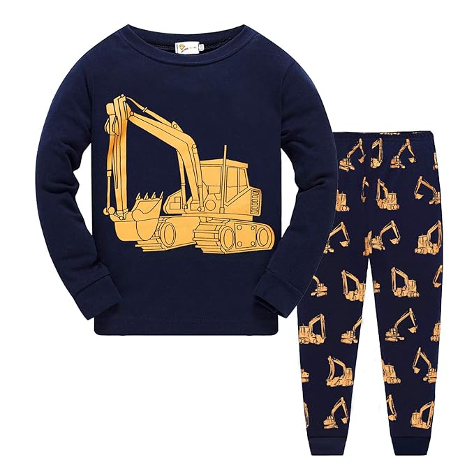 Buy Little Hand Toddler Boys Excavator Pajamas Long Sleeve 100 Cotton