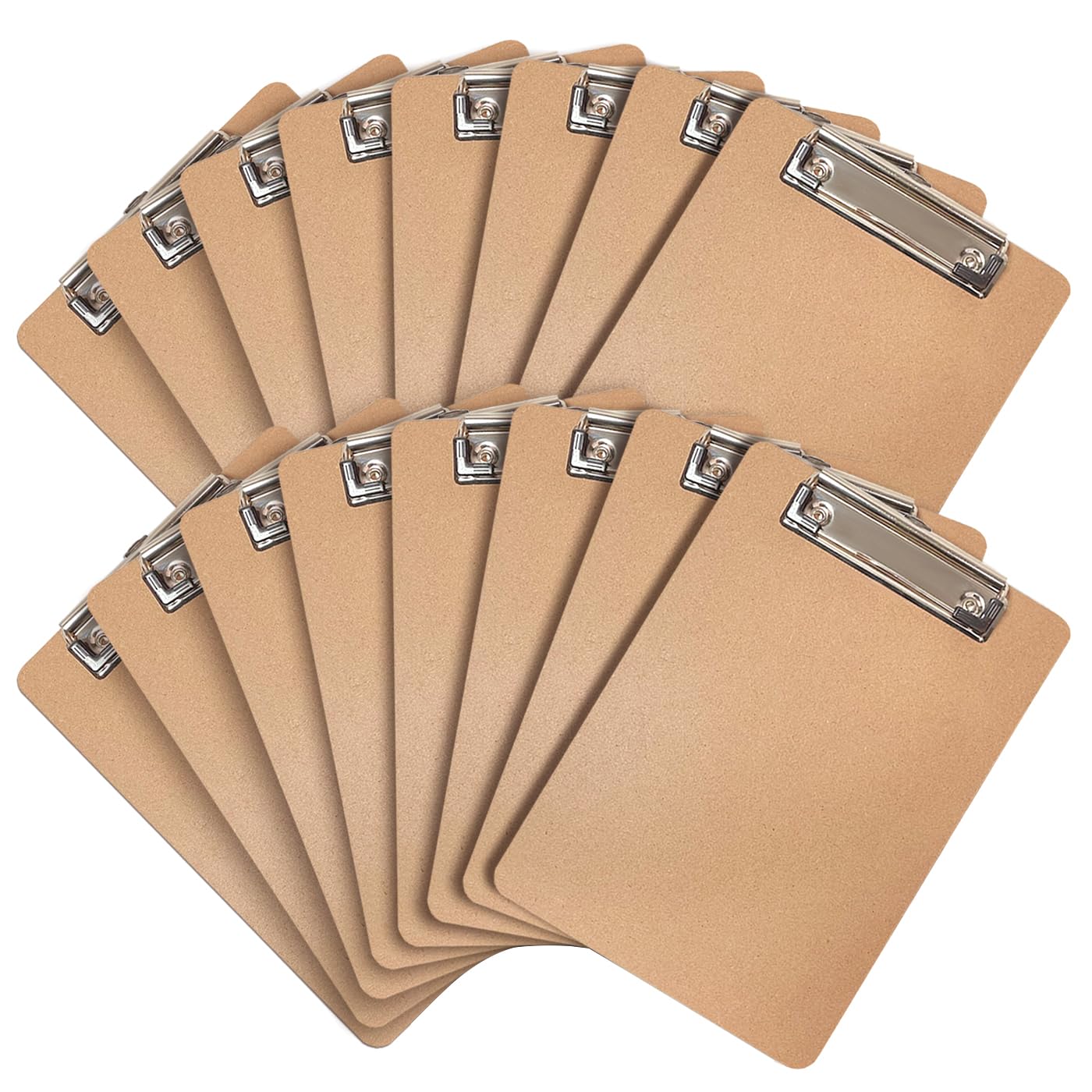 Photo 1 of Uzant Mini Clipboards, 16 Pack 6" x 9" Small Clipboards Bulk, Wooden Memo Mini Clip Boards with Low Profile Clip, Hanging Loop for Office Home Classroom Supplies