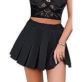 Avidlove Short Pleated Skirts for Women Cheerleader School Uniform High Waist Tennis Skater Mini Skirt
