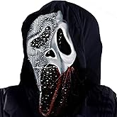 JoyfulFestival Ghost Mask Scary Halloween mask Full Face Latex Mask with Realistic Design for Cosplay