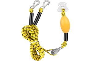 YAXSHIMU Self Centering Tow Harness for Watersports with Foat Ball, Heavy Duty Boat Tow Harness with 2 Permanent Antirust Stainless Steel Rider