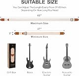 Nefelibata Guitar Strap 2 in Ends 37-63 in Cream with Picks and Straps view 7
