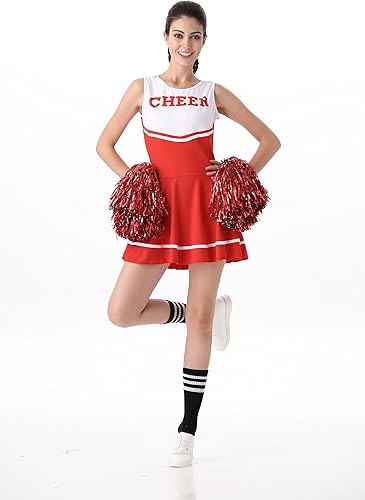Amazon S C Live ラブリーチアガールコスチューム チアリーダーコスプレ衣装 チアガールワンピース チアリーダーワンピース トップス ミニスカート サッカーベビー服レ バスケットチアガール服 お揃い女子の応援団員ユニフォーム スポーツウェア ダンス服 6色入り