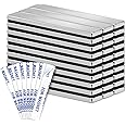 MIKEDE 30 Pack Strong Neodymium Bar Magnets with Double-Sided Adhesive, Powerful Rare Earth Magnets Heavy Duty Bar Magnets for Craft, Fridge, Kitchen, Office - 60x10x3mm
