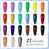 Phoenixy 21 Colors Semi-Permanent Gel Nail Polish Kit with Base & Top Coats view 4