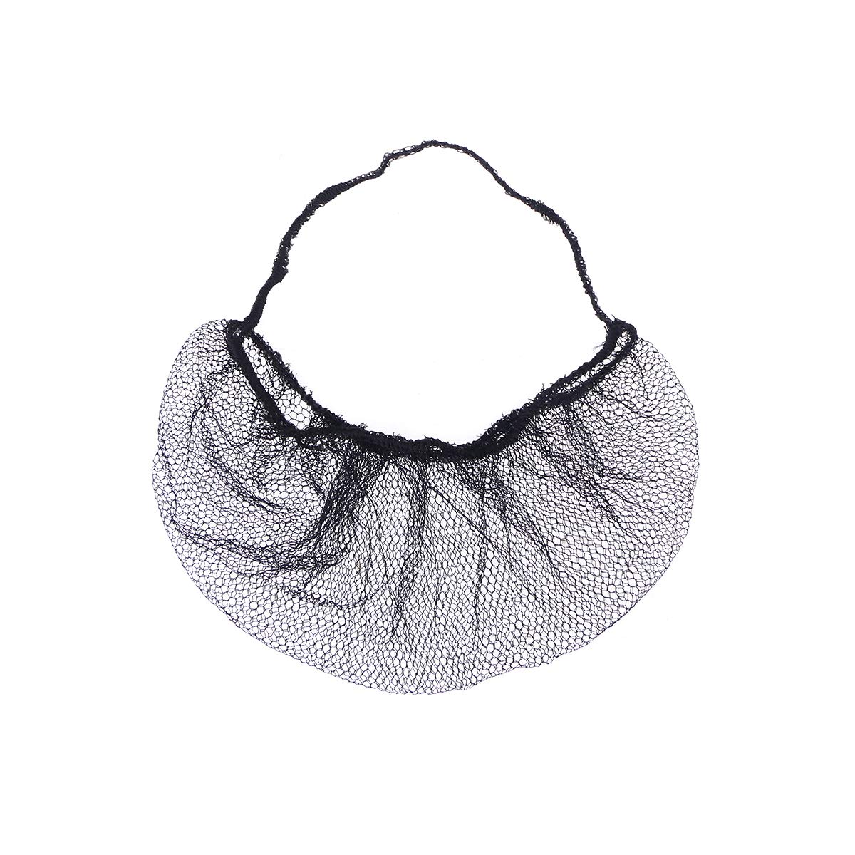Healifty 100PCS Disposable Beard Protector Honeycomb Non Slip Beard Net for Cooking Serving Healthcare Facilities (Black)