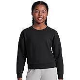 CRZ YOGA Girls SoftAura Long Sleeve Crew Neck Casual Sweatshirts - Lounge Pullover Hoodie Relaxed Waist Length Kids Teen