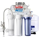 iSpring RCC7AK-UV, NSF 58&amp;372 Certified, 7-Stage Reverse Osmosis Water Filter System with Alkaline and LED UV Filter, Patented Top-Mounted Faucet Design for Easy Installation