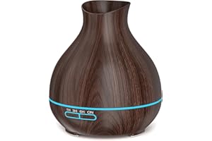 BZseed Aromatherapy Essential Oil Humidifier 550ml 12 Hours High Output for Large Room, Home, Waterless Auto-Off, 7 Color LED