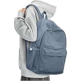 BJLFS Blue Backpack for School Women Girls, Waterproof Bookbag Cute High School Backpack for Men Teen Boys, Lightweight Travel College Mochilas Escolares para Casual Daypack Rucksack