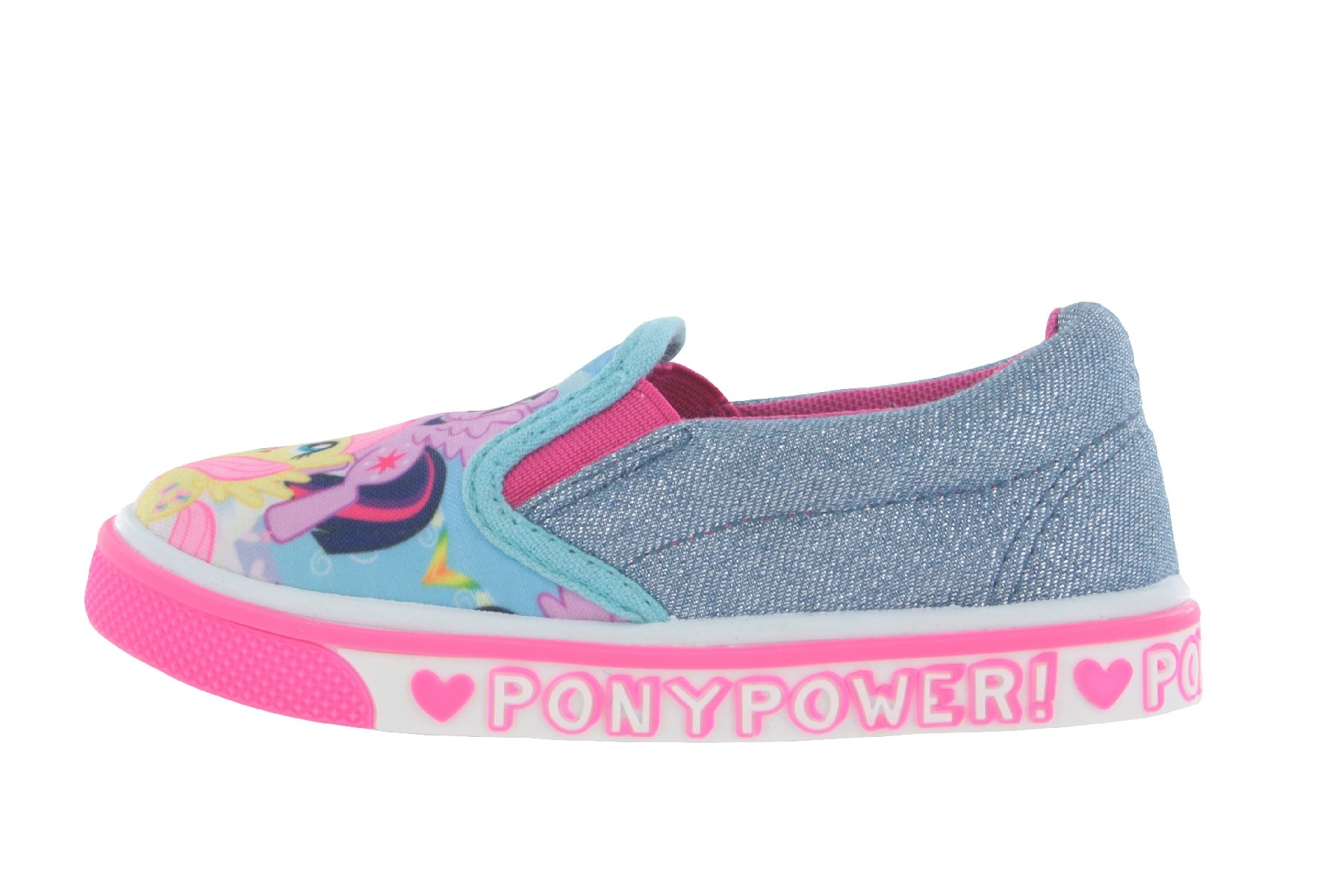 Girls My Little Pony Mlp Casual Canvas Blue Glitter Sparkle