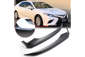 X XOTIC TECH Xotic Tech Front Bumper Chin Spoiler Lip Splitter Corner Cover Trim, Carbon Fiber Pattern, Compatible with Toyota Camry SE XSE 2018-2020