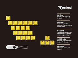 Ranked Rubber Keycap Set | Double Shot Translucent