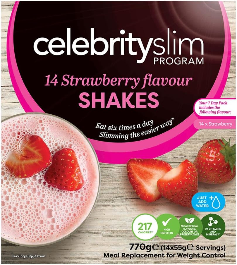 Celebrity Slim 7 Day Strawberry 14 Sachet Shake Pack BigaMart
