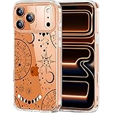 Unov Case for iPhone 17 Pro Case Clear with Design Embossed Pattern Soft TPU Bumper Slim Protective 6.3 Inch (Zodiac Galaxy)