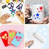 Abeillo 16 Pcs Geometric Stencils for Kids 15x15cm PET Reusable view 2