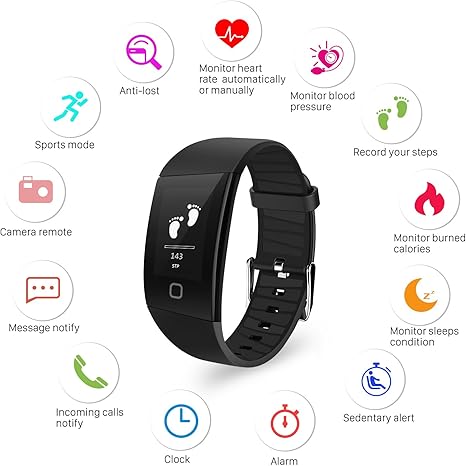Monitor de Actividad Uten Fitness Tracker Reloj a Prueba de Agua ...