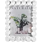 DONOUCLS Crystal 5x7Inch Picture Frame Decor, Wedding Frame Tabletop Display, Display Pictures 5''x 7'', Comes with Gift Box