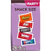 Hershey Assorted Flavored Snack Size Candy Variety Pack, 26.9 oz | Snack Size Hershey Chocolate Bars, Reese's Peanut Butter Cups, Kit Kat, Twizzlers Licorice Style Candy, Airheads, Bulk Candy