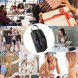 hoinya Large Pencil Case Boys Girls Canvas 2 Compartments Storage Bag Organizer view 7