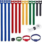 MVYC 200PCS Reusable Cable Ties Wire Ties Cord Organizer Cable Organizer Adjustable Cable Management 4+6+8+10 inch 5 Colors