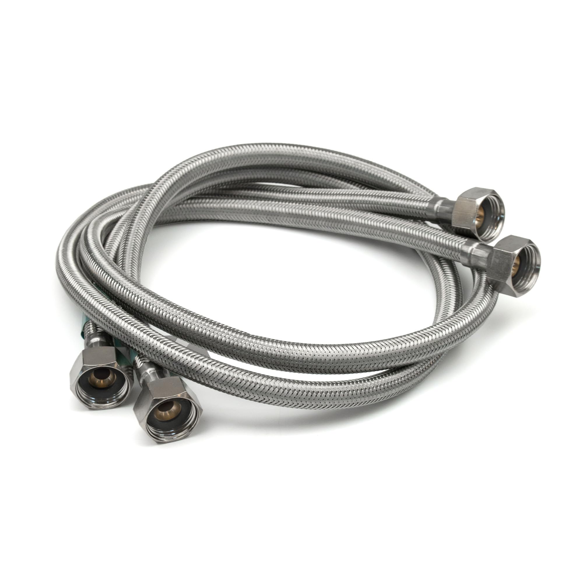 Pair of 1/2" x 1/2" (Female to Female) BSP (900mm) Kitchen Basin Monobloc Mixer Tap Connector Flexible Hose Pipes Tail