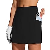 UPGET Womens High Waisted Golf Skorts with 4 Pockets 16" Quick Dry Stretchy Tennis Skirt with Shorts Casual Athletic Workout