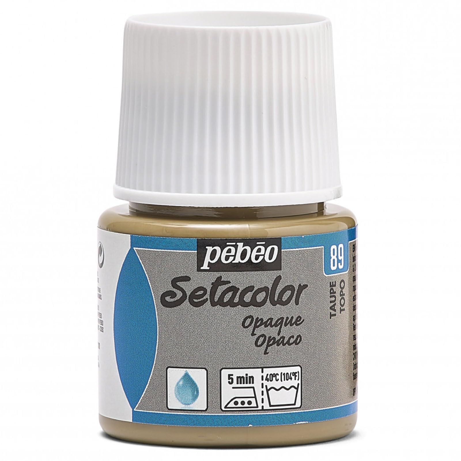 PEBEO Setacolor Opaque Fabric Paint 45-Milliliter Bottle, Taupe,Taupe, 295-089