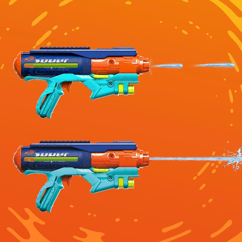 Hasbro Nerf Super Soaker Power Drench, Blaster Giocattolo ad Acqua, per Bambini e Bambine dagli 8 Anni in Su, Riempimento Facile e Veloce, Blu, Arancio e Celeste