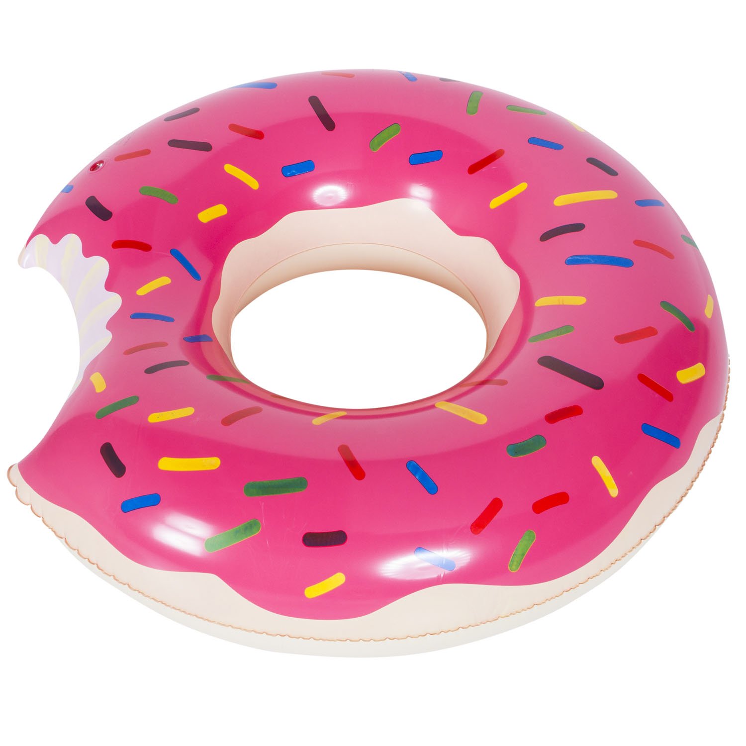 Inflatable Donut Floating Hoop; Floating Ring for Pool Parties, Beach Holidays and Swimming Adventures. (Pink, Ø 120 cm)