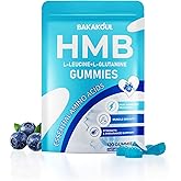 BAKAKOUL HMB and L-Leucine Gummies, HMB and Leucine Supplement Supports Muscle Fast Workout Support, HMB and Leucine Amino Acid for Men & Women, Sugar Free, Non-GMO, 120 Counts