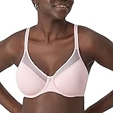 Bali Womens Seamless Underwire Bra, One Smooth U Smoothing Underwire Bras for Women, Convertible Straps, Ultra Light