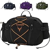 Tuxapo Fanny Pack for Men Black Waist Bags large Running Packs Outdoor Belt Bag for Cycling Hiking Travel Festival Gifts