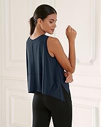 ODODOS Sleeveless Crop Top for Women Athletic Tee