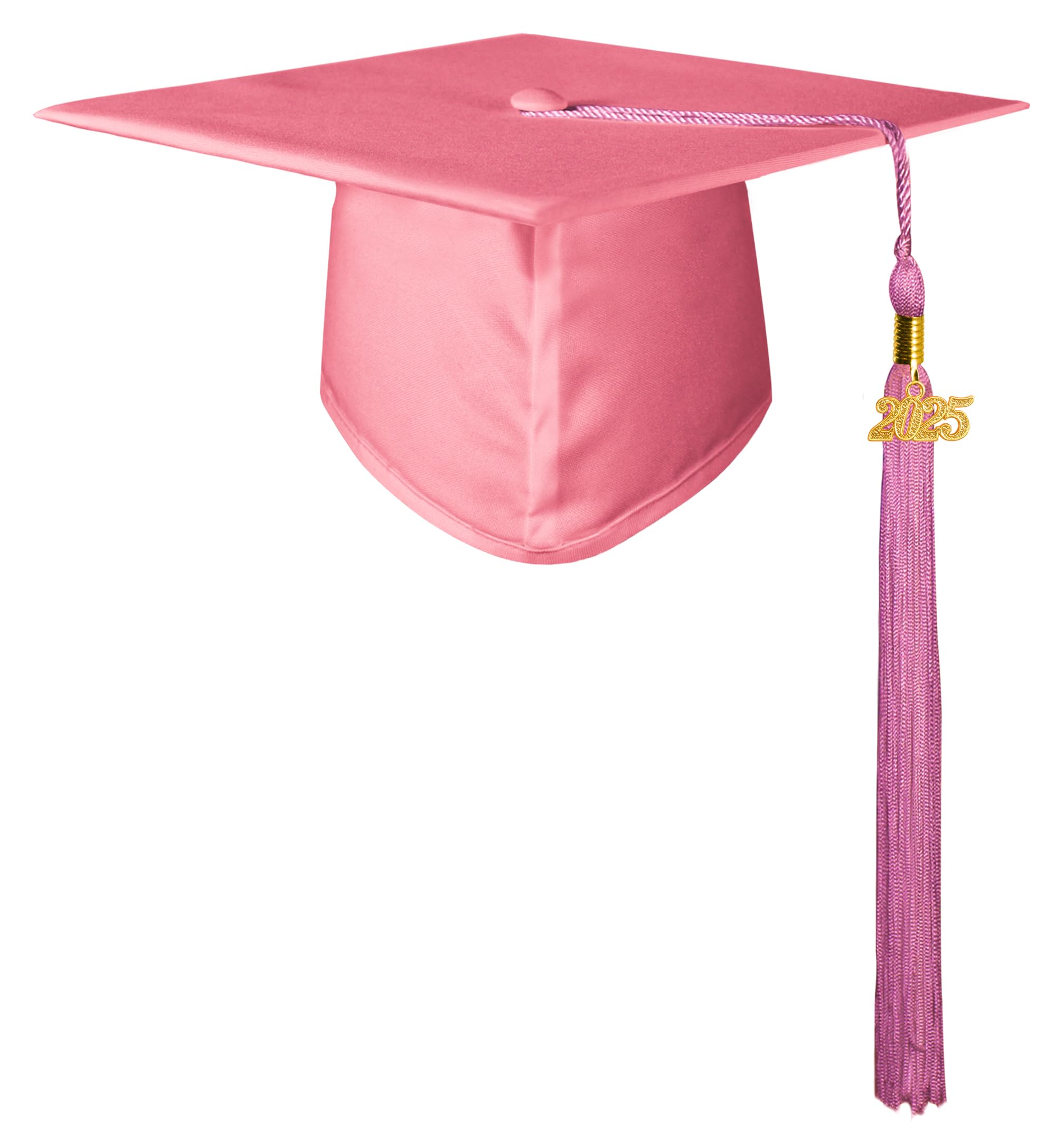 Photo 1 of ***(MINOR DAMAGE/ SEE NOTES)***
GraduationMall Unisex Adult Matte Graduation Cap with 2025 Tassel Pink