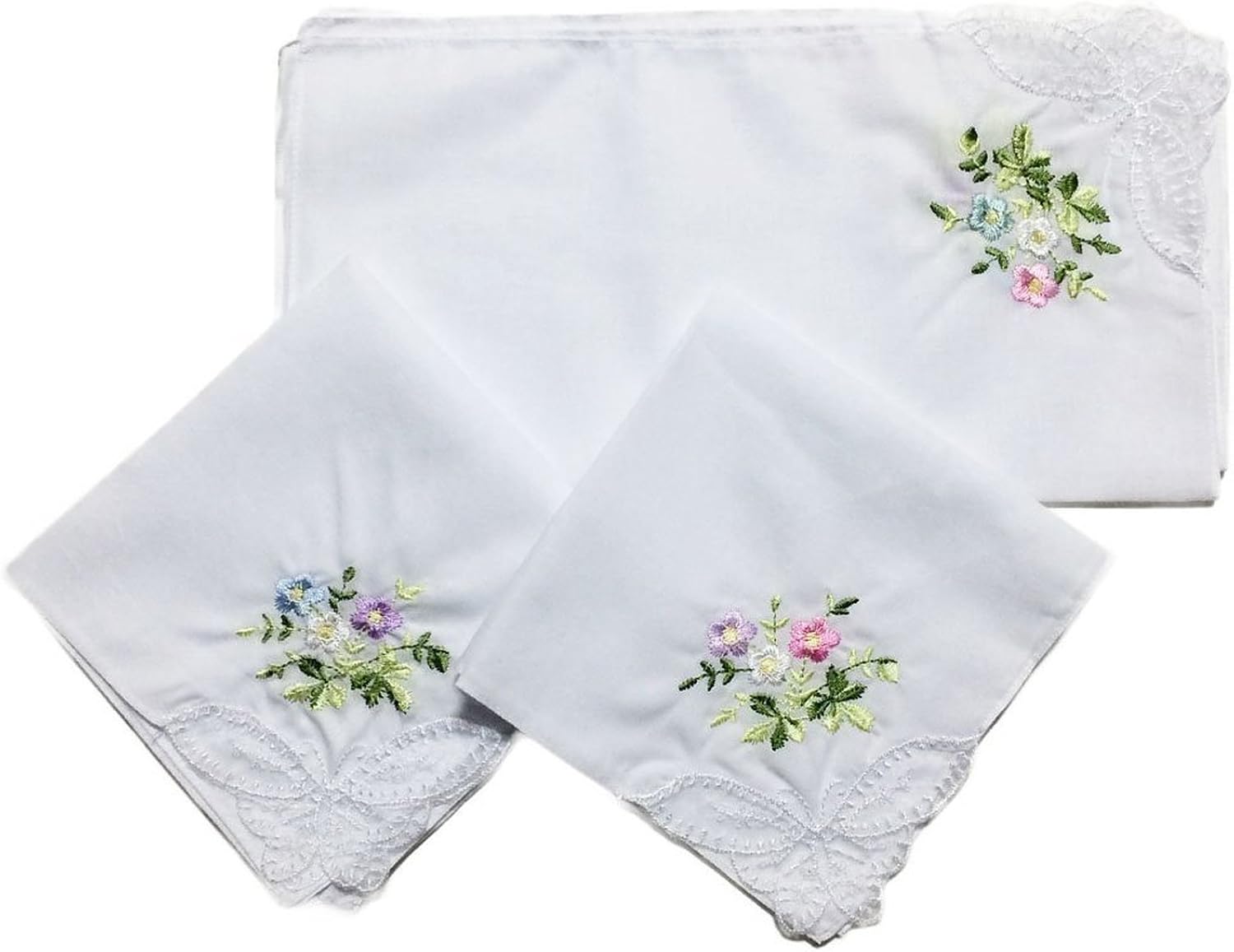 Lace Floral Cotton Embroidered Handkerchiefs Women Bulk Amazon.ca Clothing & Accessories