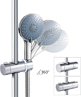 Joyoldelf Chrome Shower Head Holder 16-19 mm Adjustable Bracket view 5