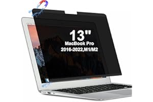Hoktods Magnetic Privacy Screen MacBook Pro 13 Inch(2016-2022, M1, M2)/MacBook Air 13 In(2018-2021, M1), Removable Anti-Blue Anti-Glare Filter Privacy Screen Protector with Webcam Cover