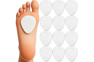 BENOO Metatarsal Pads for Women & Men (12 Pack) Ball of Foot Cushions for Pain Relief, Felt Metatarsal Foot Pads for All Shoe Type, Mortons Neuroma, High Heel Insert Cushions, One Size Fits All (1/4” Thick)