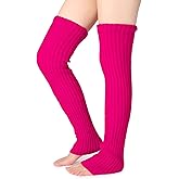Pareberry Women's Winter Over Knee High Footless Socks Knit Warm Long Leg Warmers