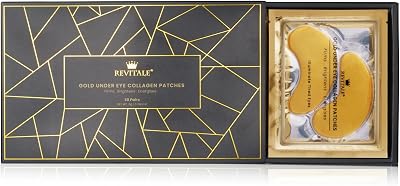 Revitale 24k Gold Under Eye Patches 30 Pair Brighten Dark Circles Puffiness