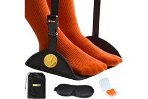 Foot Hammock for Plane Travel - Airplane Leg Hammock, Foot Sling for Travel, Airplane Foot Rest with Rigid Base, Plane Leg Re