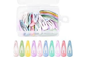30 Pcs Hair Clips, Metal Snap Hair Clips Kids, Non-slip Metal Hair Clips, Cute Candy Color Hair Barrettes, Colorful Hair Acce