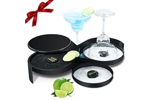 Artilife Margarita Salt Rimmer,Bartender Tool Cocktail Margarita Glass Rimmer 3 Tier Sugar Salt Rim Lime