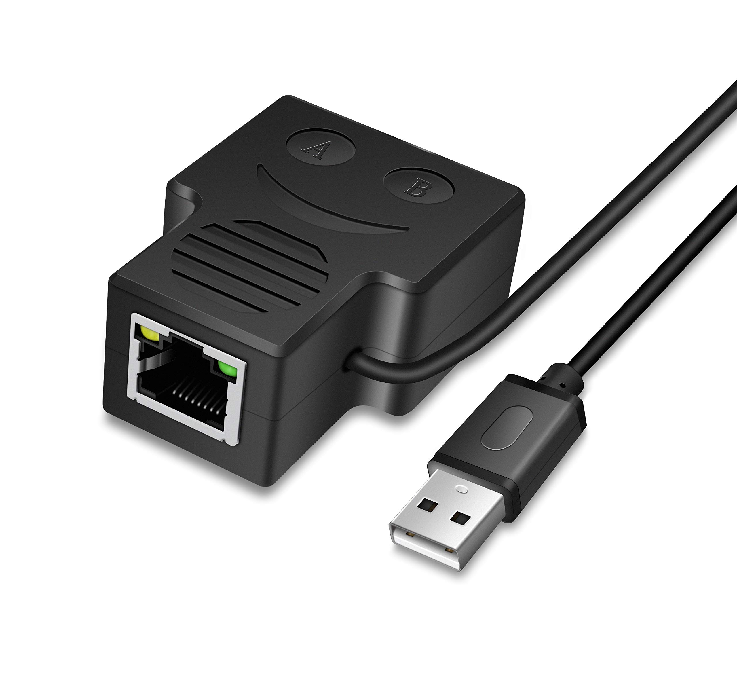 CERRXIAN RJ45 1 to 2 Splitter Adapter Network 1 to 2 Port Female CAT5 LAN Ethernet Socket Connector Adapter, Support 2 Ports for Simultaneous Connection to the Network